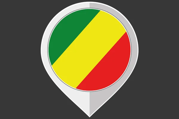 İşaretçi ile Kongo Cumhuriyeti bayrağı — Stok fotoğraf