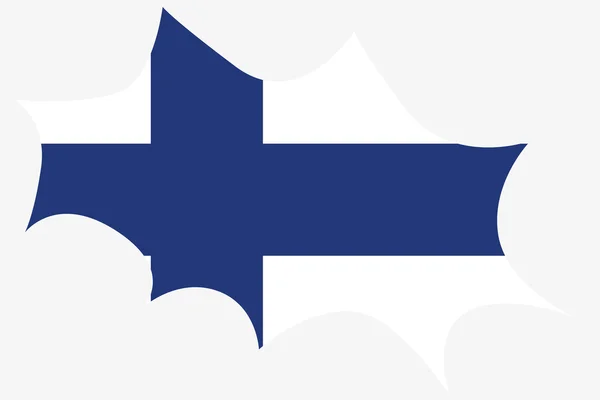 Взрыв под флагом Финляндии — стоковое фото