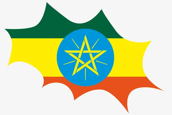 Patlama zekâ Etiyopya bayrağı — Stok fotoğraf