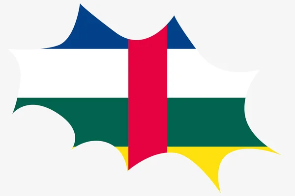 Eksplozja dowcip Flaga Republiki Środkowej Afryki — Zdjęcie stockowe