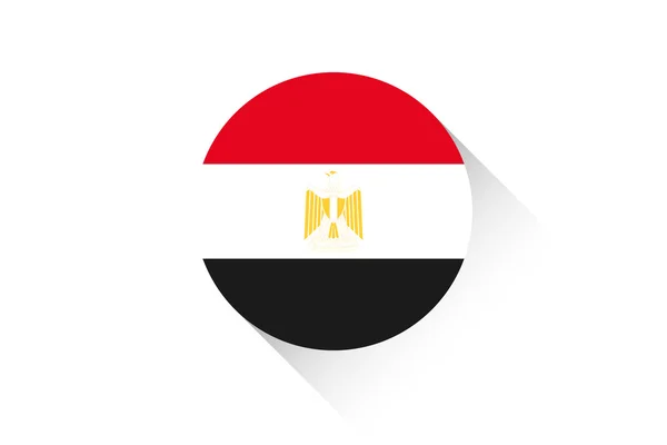 Ronde vlag met schaduw van Egypte — Stockfoto