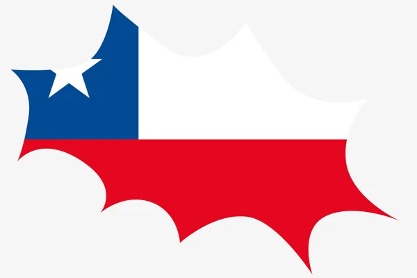 爆発ウィット チリの旗 — ストック写真
