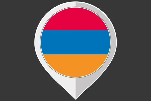 指针与亚美尼亚的旗帜 — 图库照片