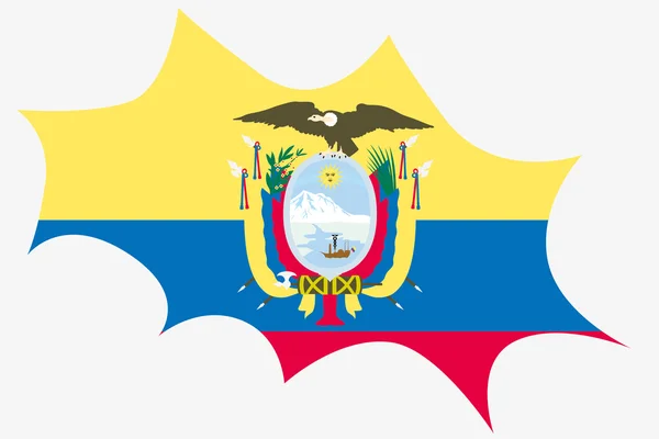 Explosie wit de vlag van Ecuador — Stockfoto