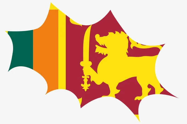 Вибух дотепністю прапор Шрі-Ланки — стокове фото