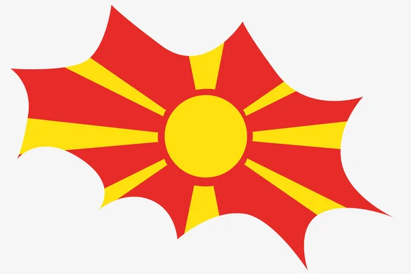 Výbuch vtip vlajka Makedonie — Stock fotografie