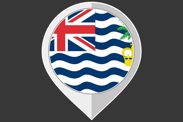 Pointer with the flag of British Indian Ocean Territory — Stock Photo, Image