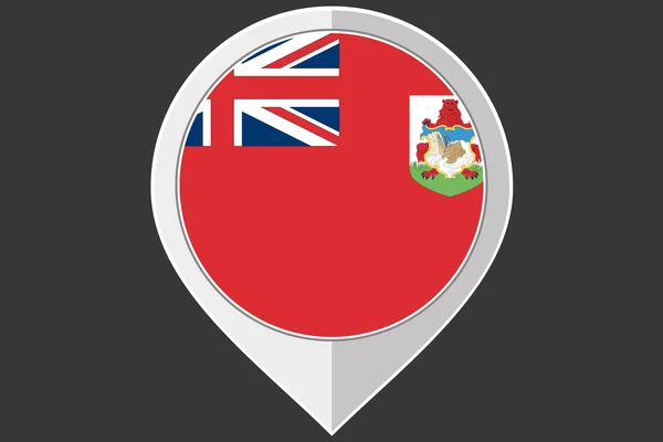 Wskaźnik z flaga Bermudów — Zdjęcie stockowe