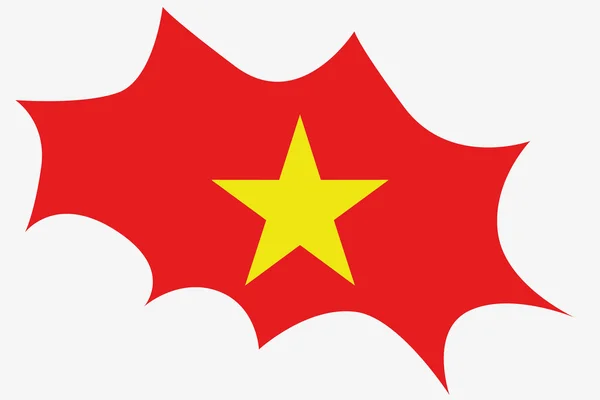 Esplosione con la bandiera del Vietnam — Foto Stock
