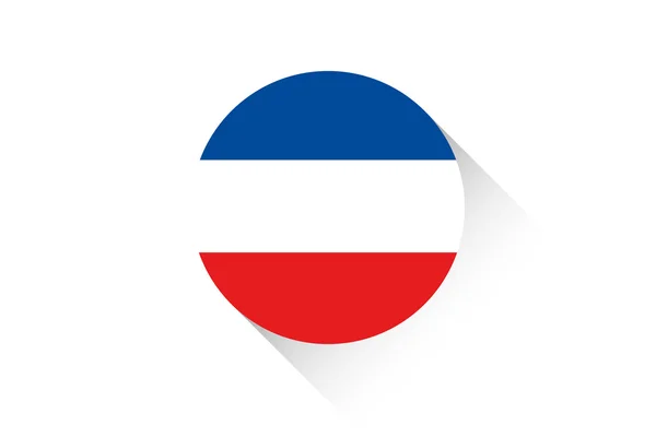 Круглі прапор з тінню Югославії — стокове фото