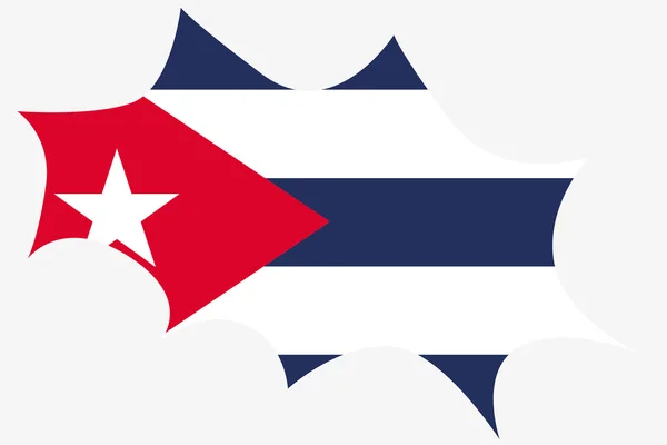 Výbuch vtip vlajka Kuby — Stock fotografie