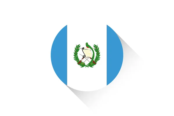 Kulatá vlajka se stínem Guatemala — Stock fotografie