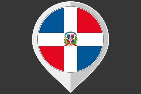 Wskaźnik z flaga Dominikany — Zdjęcie stockowe