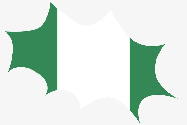 Explosion wit the flag of Nigeria — Stock Photo, Image