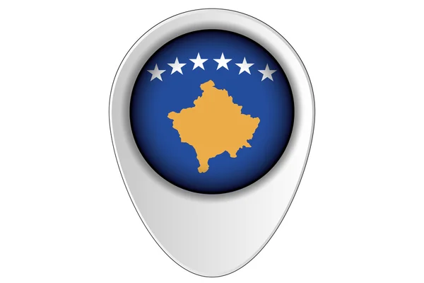 3D Карта Иллюстрация флага Республики Косово — стоковое фото