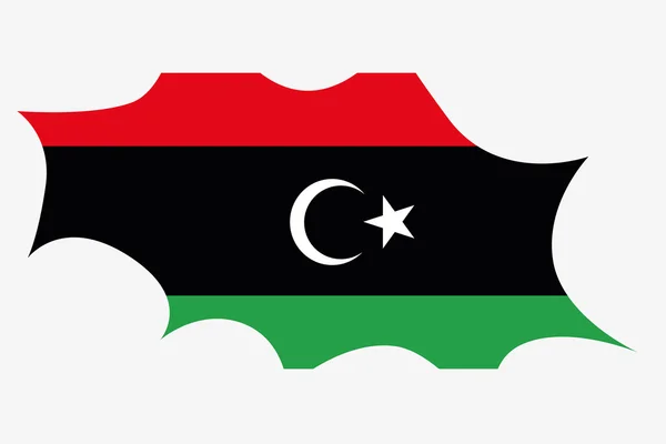 Explosion wit the flag of Libya-46 — Stock Photo, Image