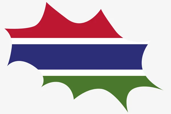 Patlama zekâ Gambiya Cumhuriyeti bayrağı — Stok fotoğraf