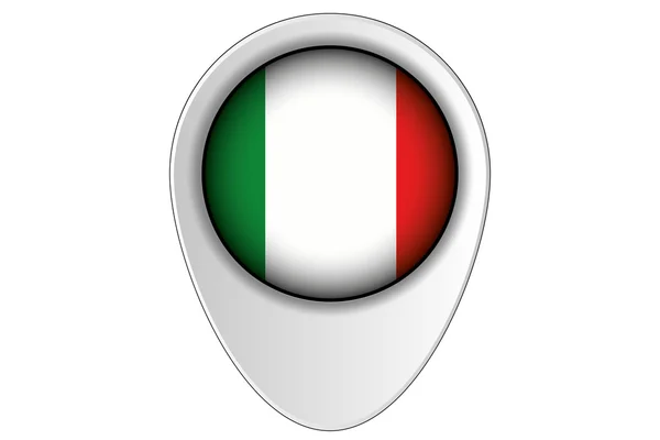 Mapa 3D Puntero Bandera Ilustración del país de Italia — Foto de Stock