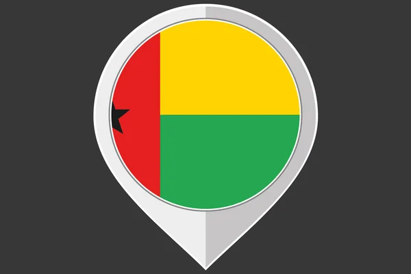 İşaretçi ile Gine Bissau Cumhuriyeti bayrağı — Stok fotoğraf