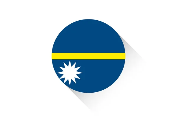 Круглі прапор з тінню Науру — стокове фото