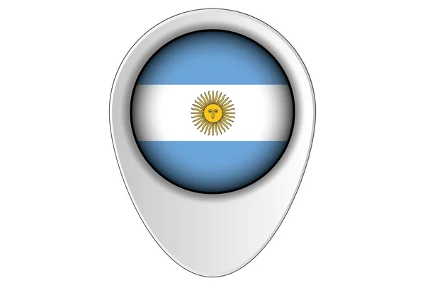 3D karta pekaren flagga Illustration av landet av Argentina — Stockfoto