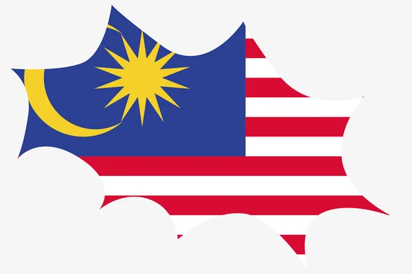 Взрыв под флагом Малайзии — стоковое фото