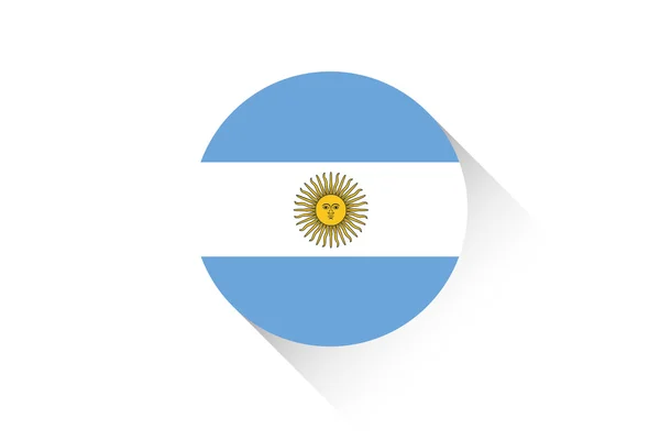 Drapeau rond avec l'ombre de l'Argentine — Photo