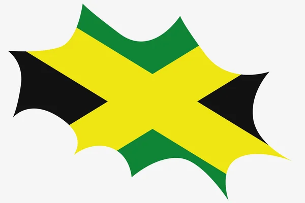 Explosão com a bandeira da Jamaica — Fotografia de Stock