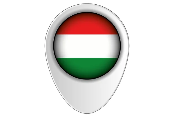3D карта Иллюстрация флага Венгрии — стоковое фото