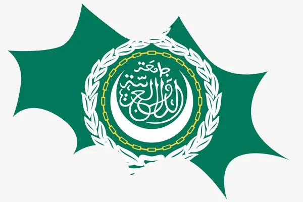 폭발 재치 아랍 연맹의 깃발 — 스톡 사진