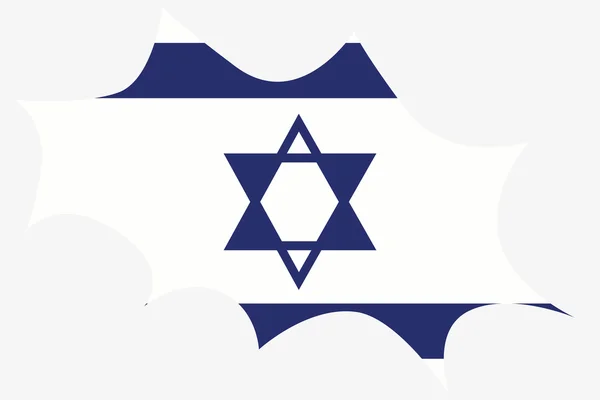 Explosie wit de vlag van Israël — Stockfoto