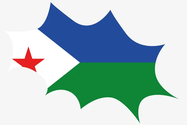 Explosión con la bandera de Yibuti —  Fotos de Stock