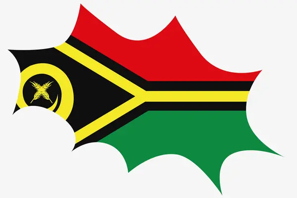 Výbuch vtip vlajka Vanuatu — Stock fotografie