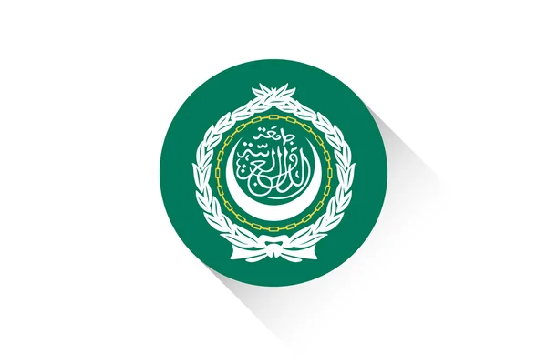 Round flag with shadow of Arab League — Stock Photo, Image