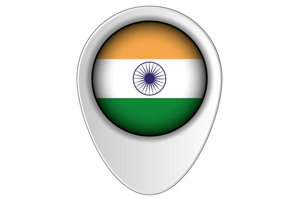 Mapa 3D Pointer Flag Ilustración del país de India — Foto de Stock