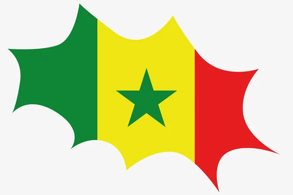 Explosie wit de vlag van Senegal — Stockfoto