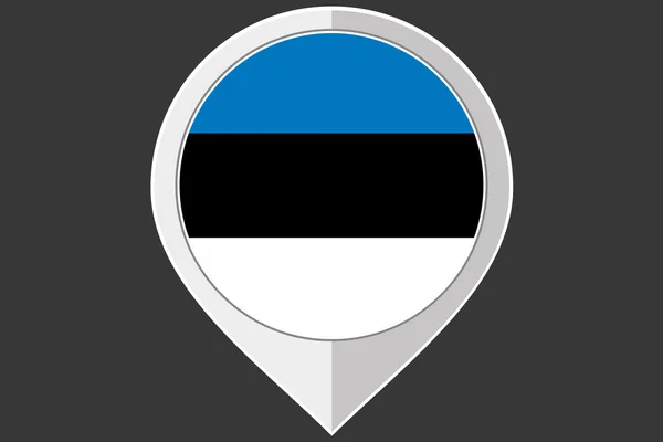 Menunjuk dengan bendera Estonia — Stok Foto