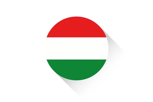 Kulatá vlajka se stínem Maďarska — Stock fotografie