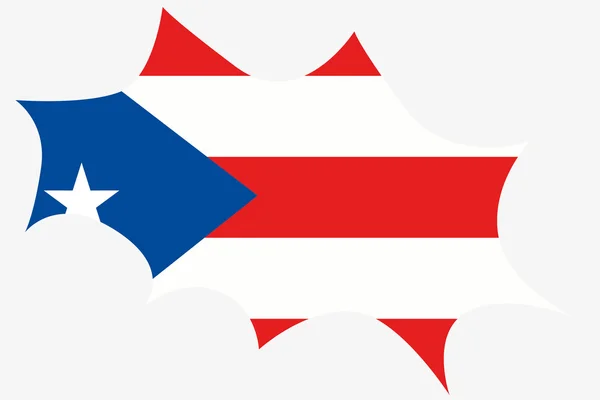 Explosion wit the flag of Puerto Rico — Stock Photo, Image