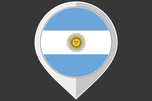 Aanwijzer met de vlag van Argentinië — Stockfoto