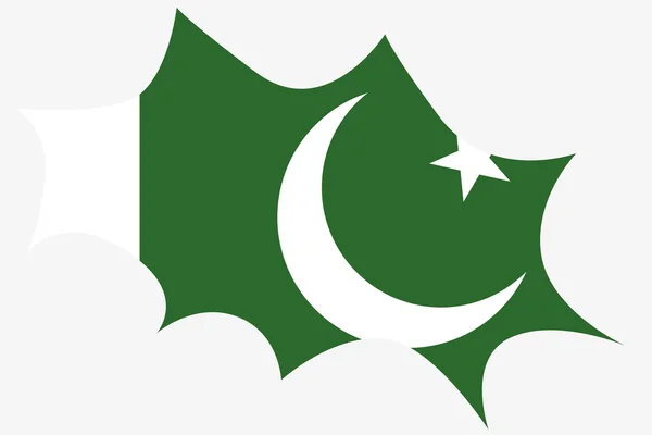 爆炸机智巴基斯坦国旗的 — 图库照片