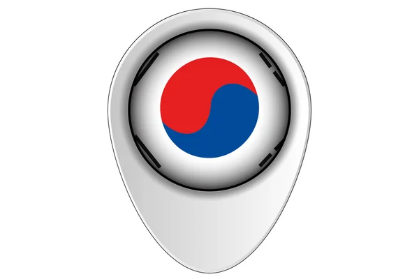 3D megjelenítése mutató jelző ábra az ország Dél-Korea — Stock Fotó