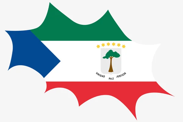 Explosión con la bandera de Guinea Ecuatorial — Foto de Stock