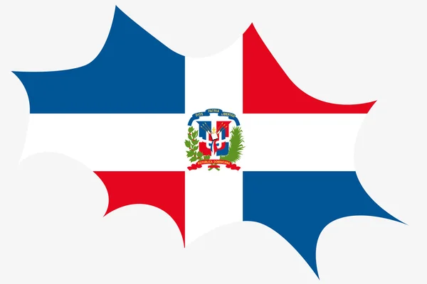 Explosión con la bandera de República Dominicana —  Fotos de Stock