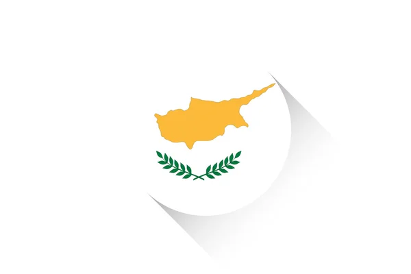 Γύρος σημαία με τη σκιά της Κύπρου — Φωτογραφία Αρχείου