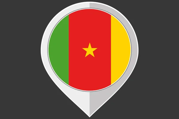 Вказівник з прапор Камеруну — стокове фото
