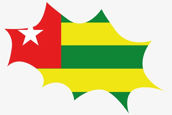 Explosion avec le drapeau du Togo — Photo