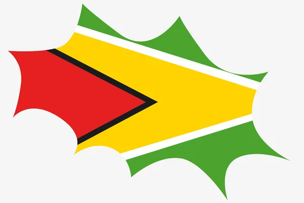 Robbanás wit Guyana zászlaja — Stock Fotó