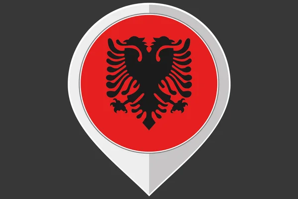 Zeiger mit der Flagge Albaniens — Stockfoto