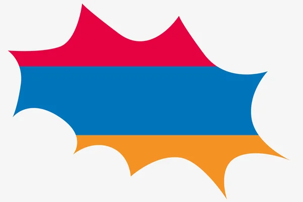 Взрыв под флагом Армении — стоковое фото